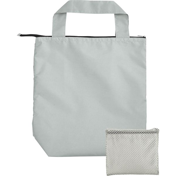 テントクロス折りたたみ保冷温トート グレー 0024-02
