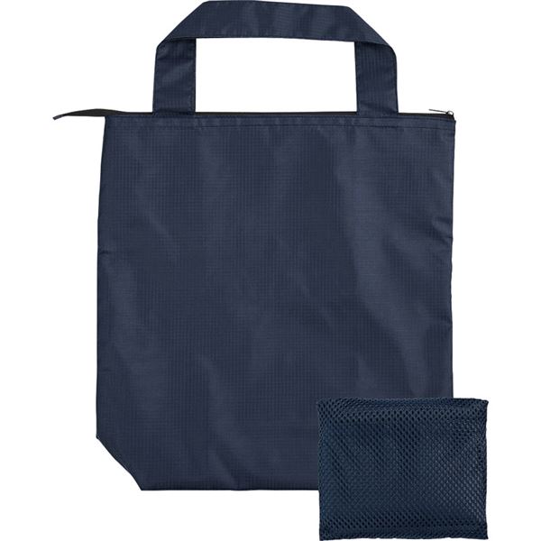 テントクロス折りたたみ保冷温トート ネイビー 0024-03