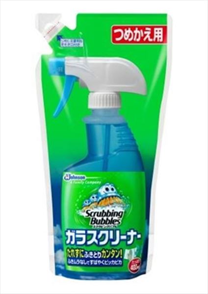 スクラビングバブルガラスクリーナー詰替400ML 【 ジョンソン 】 【 住居洗剤・ガラス・網戸 】