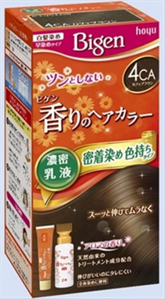 ビゲン　香りのヘアカラー　乳液　4CA　カフェブラウン 【 ホーユー 】 【 ヘアカラー・白髪用 】