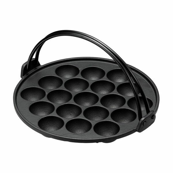 デリッシュ・ライフ 鉄鋳物たこ焼き器19穴・ツル付 ※ガス火専用