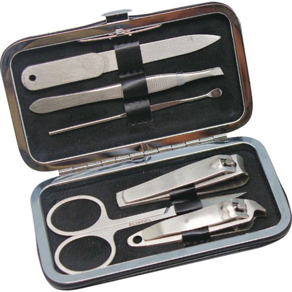 高級ステンレス製ネイルケアセット 6P N2904