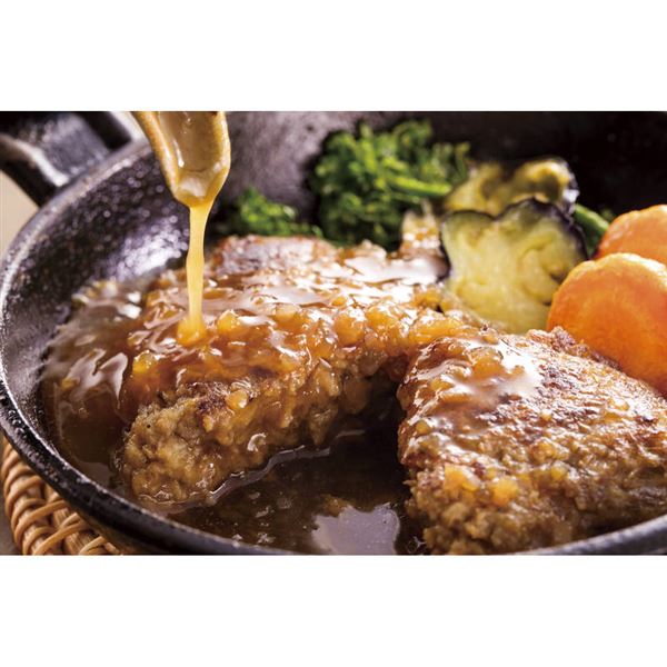 北海道びらとり和牛ハンバーグ＆黒豚ハンバーグ各4枚 各4【直送品】［］のサムネイル