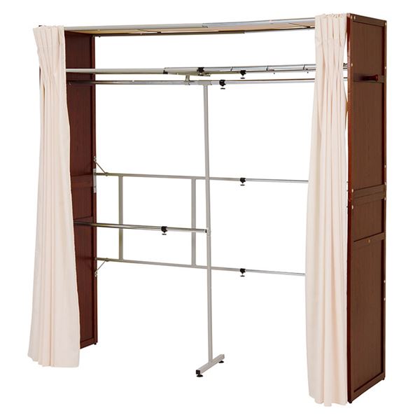 伸縮クローゼット　VR-7241 ダークブラウン【VR-7241DBR】