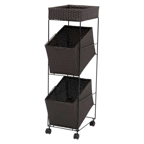 ランドリーラック　RAN-2425 ダークブラウン【RAN-2425DBR】