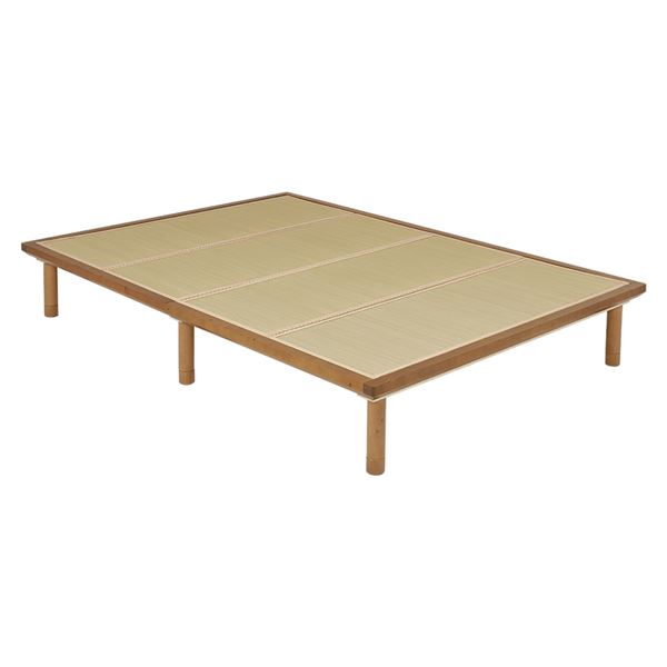 畳ダブルベッド　WB-7717D ライトブラウン/キフネ【WB-7717D-LBRキフネ】