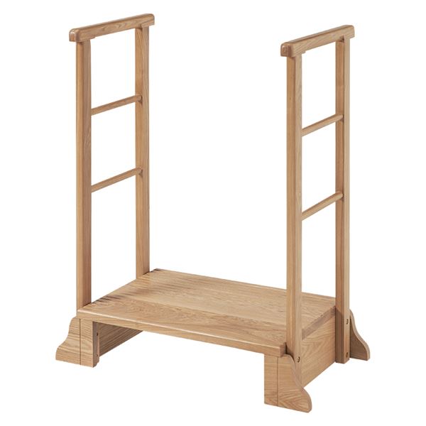 手すり付き玄関踏み台(両側手すり) MFD-6908 両側手すり/ナチュラル【MFD-6908NA】