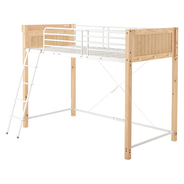 ロフトベッド　MB-5158 ナチュラル/ホワイト【MB-5158NA】