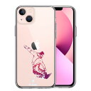 iPhone13 側面ソフト 背面ハード ハイブリッド クリア ケース アクロバティックスノーボード 単品