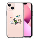 iPhone13mini 側面ソフト 背面ハード ハイブリッド クリア ケース 桃太郎 パーティー 軍団 単品