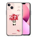 iPhone13 側面ソフト 背面ハード ハイブリッド クリア ケース パンダ ハート 重量挙げ 努力感 2 単品