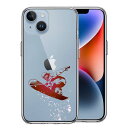 iPhone14 側面ソフト 背面ハード ハイブリッド クリア ケース スノーボード 女子 単品