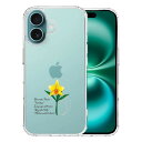 iPhone16 側面ソフト 背面ハード ハイブリッド クリア ケース 一輪花 12月 カトレア 単品