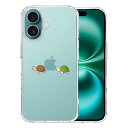iPhone16 側面ソフト 背面ハード ハイブリッド クリア ケース カメ 亀 単品