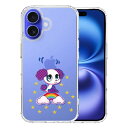 iPhone16 側面ソフト 背面ハード ハイブリッド クリア ケース ポップ な プードル ぷうちゃん Star 単品