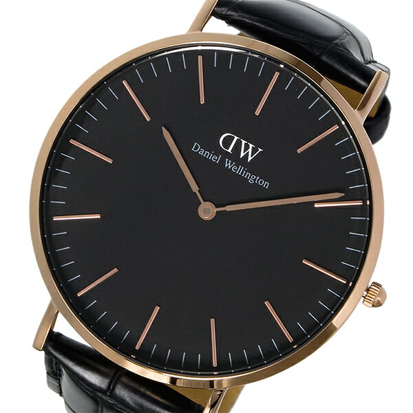 ダニエルウェリントン メンズ腕時計 ダニエルウェリントン 腕時計 CLASSIC READING 40 ローズゴールド DW00100129 ブラック ブラック