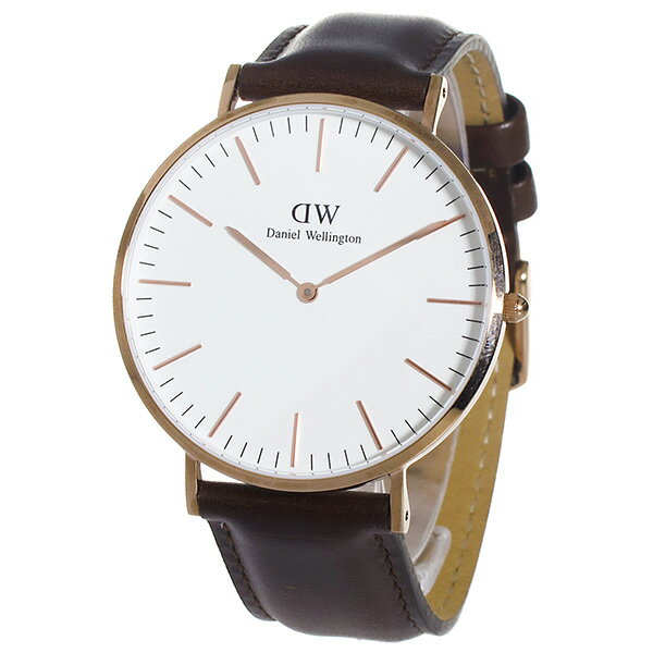 ダニエルウェリントン 腕時計 CLASSIC BRISTOL 40 ローズゴールド 0109DW DW00100009 DW00600009 ホワイト ダークブラウン ホワイト