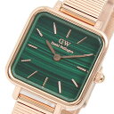 ダニエルウェリントン DANIEL WELLINGTON 腕時計 QUADRO STUDIO 22 DW00100520 クアドロ グリーン ローズゴールド