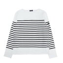 セントジェームズ SAINT JAMES NAVAL ロングTシャツ ロンT 長袖 ボーダー NAVAL-2691-NEIGE-NOIR-M レディース メンズ...