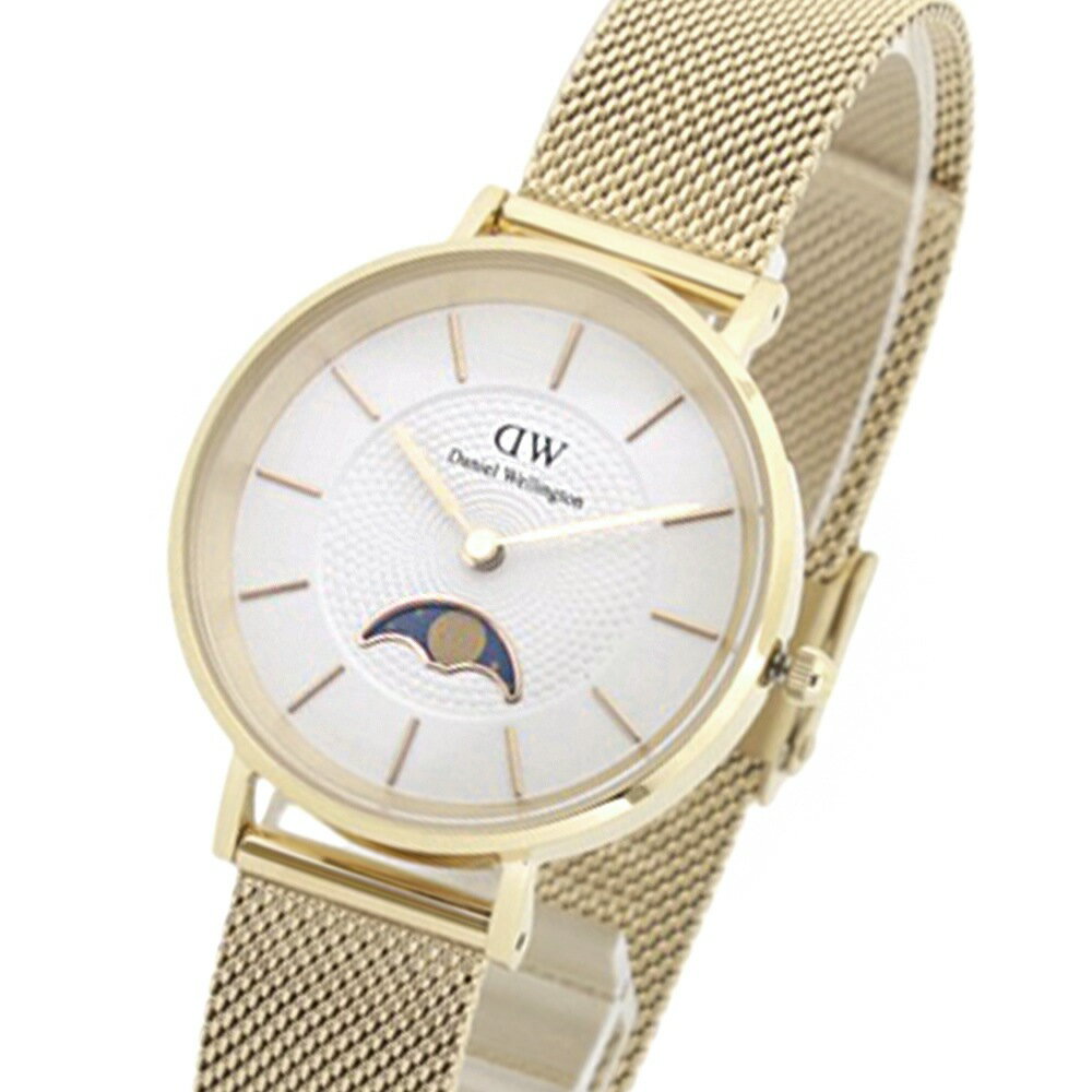 ˥륦ȥ DANIEL WELLINGTON Petite Lune Evergold 32mm Gold White DW00...