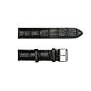 ダニエルウェリントン DANIEL WELLINGTON 替えベルト腕時計用 ラグ幅20mm dw00200028 レザー ブラック クロコダイル型押し