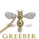 Gimel ギメル ブローチ ダイヤ ダイヤモンド 0.176ct ハチ アニマル ピン K18YG/Pt950 Brooch【中古】BLJ(4)