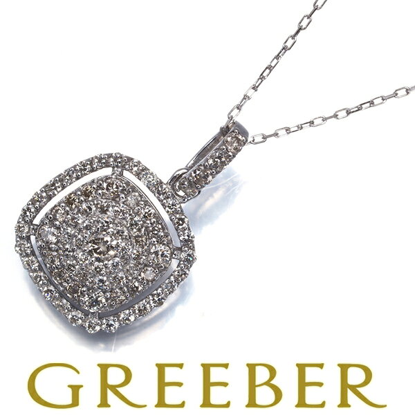 Rakuten - ★ポイント5倍対象商品★ ダイヤ ダイヤモンド 0.40ct パヴェ ネックレス K18WG ソーティング Necklace【中古】GENJ