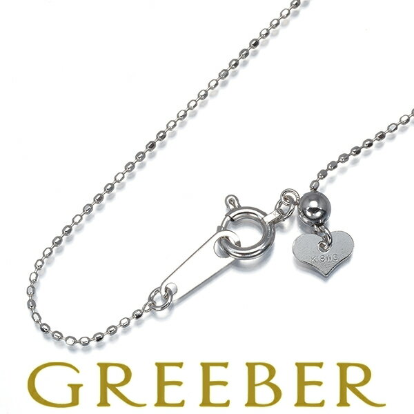 Rakuten - カットボール チェーンネックレス 45cm K18WG Necklace【中古】GENJ