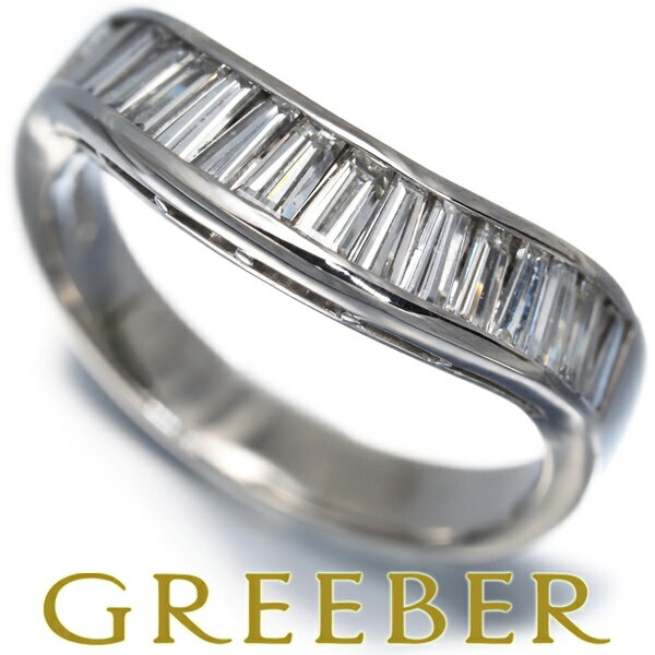 Rakuten - ★ポイント5倍対象商品★ ダイヤ ダイヤモンド 1.04ct テーパーカット リング Pt900 Ring 指輪 【中古】GENJ