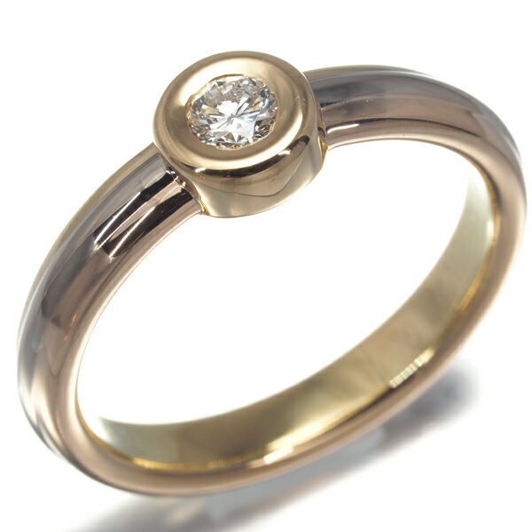 Cartier カルティエ リング ダイヤ ダイヤモンド モノストーン スリーカラー 53号 K18YG/WG/PG Diamond Ring 指輪 【中古】BLJ