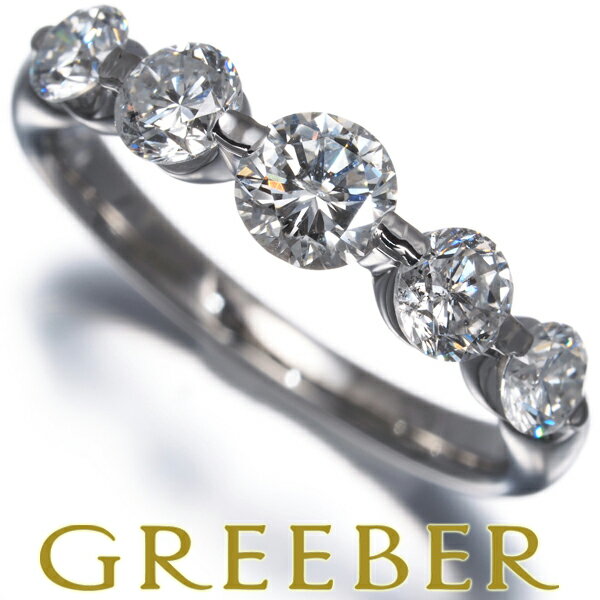 Rakuten - ダイヤ ダイヤモンド 1.04ct 5P リング Pt900 Ring 指輪 【中古】GENJ