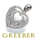 ★ポイント5倍対象商品★ ダイヤ ダイヤモンド 0.50ct ハート ペンダント トップ Pt900 Pendant 【中古】GENJ