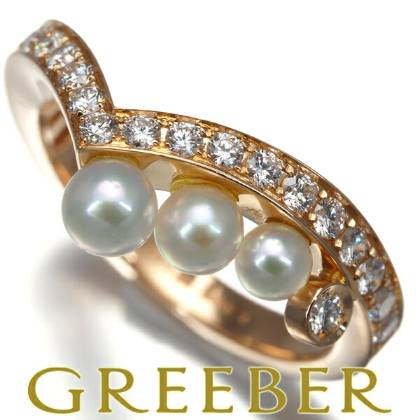 ★ポイント5倍対象商品★ CHAUMET ショーメ リング ダイヤ ダイヤモンド ベビーパール 真珠 ジョゼフィーヌ エグレット 48号 K18PG Ring 指輪 【中古】BLJのサムネイル