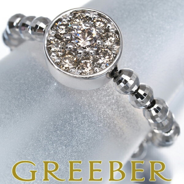 Rakuten - ブラウン ダイヤ ダイヤモンド 0.30ct サークル フリーサイズ リング Pt900/ワイヤー Ring 指輪 【中古】GENJ