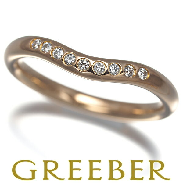Pink Gold - Tiffany&Co. ティファニー リング ダイヤ ダイヤモンド カーブドバンド 9P 7.5号 K18PG Ring 指輪 【中古】BLJ
