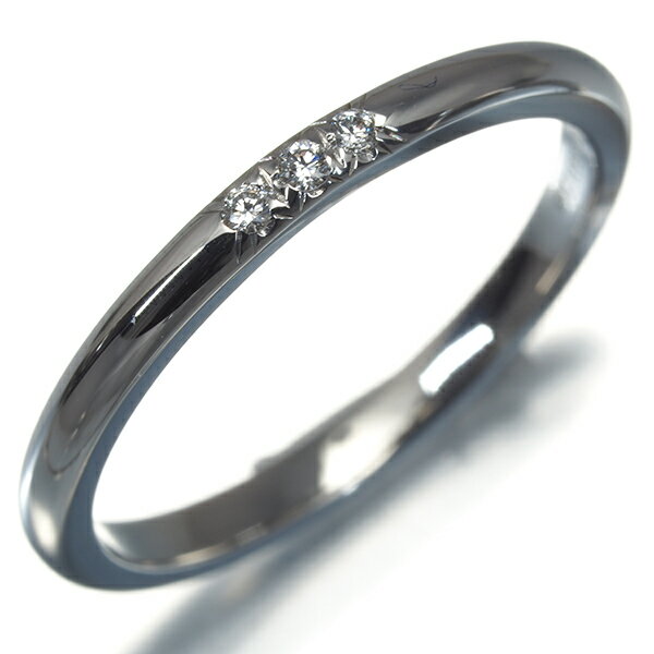 Tiffany&Co. ティファニー リング ダイヤ ダイヤモンド フォーエバーバンド ウェディング 2.0mm 3P 13号 Pt950 Ring 指輪 【中古】BLJ
