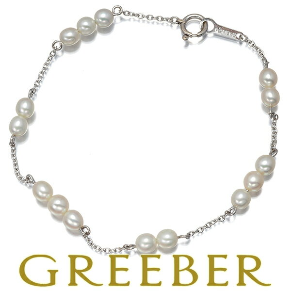 Pearl - ★ポイント5倍対象商品★ TASAKI タサキ ブレスレット パール 真珠 4.0mm ステーション K18WG Bracelet【中古】BLJ