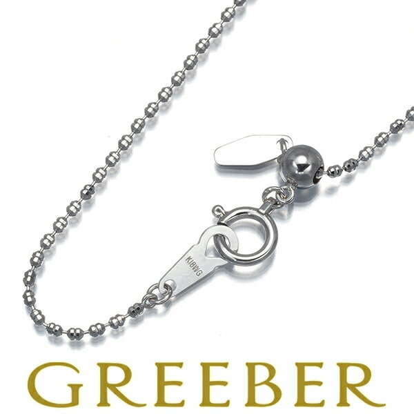 Other - ★ポイント5倍対象商品★ カットボール チェーンネックレス 44cm K18WG Necklace【中古】GENJ