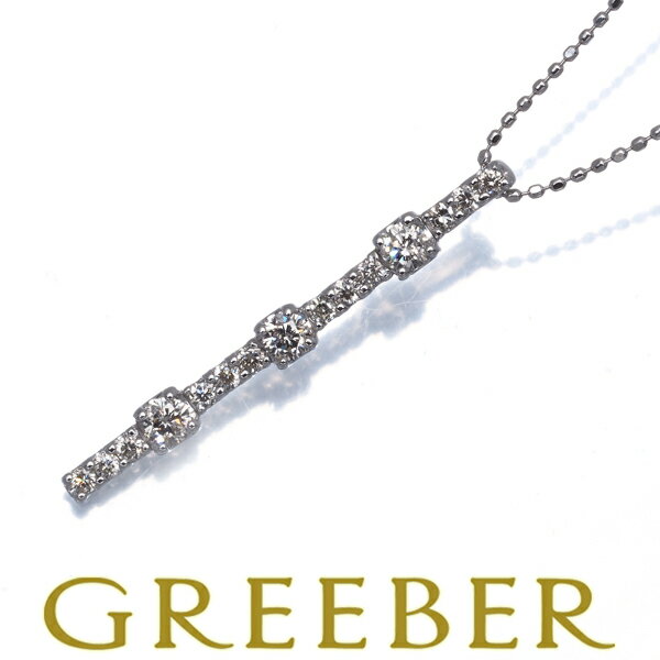 Rakuten - ダイヤ ダイヤモンド 0.50ct ネックレス K18WG Necklace【中古】GENJ