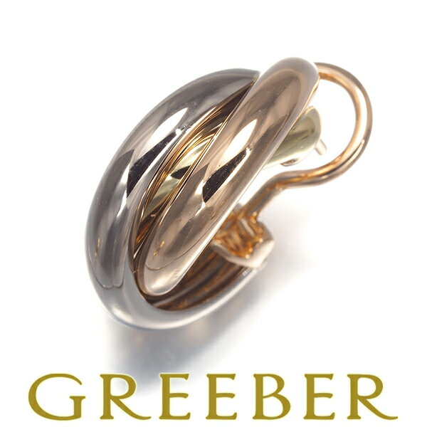 Cartier カルティエ トリニティピアス スリーカラー フープ 片耳 K18YG/WG/PG Pierce【中古】BLJのサムネイル