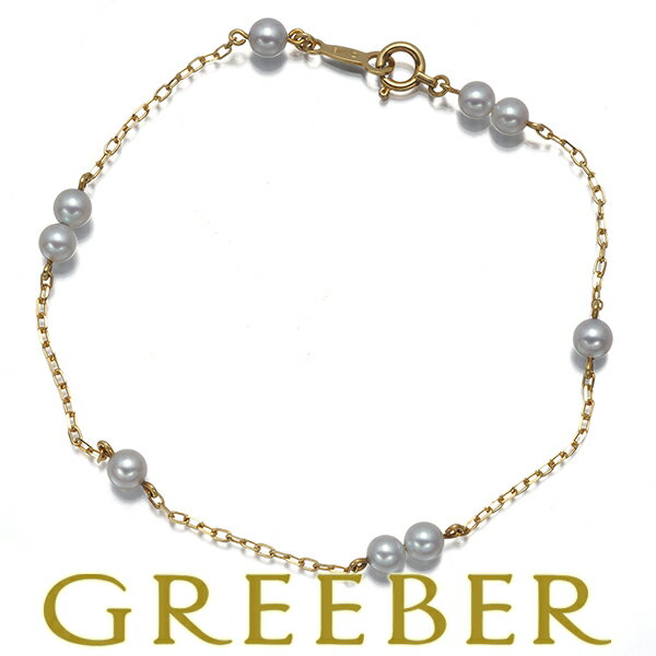 Rakuten - MIKIMOTO ミキモト ブレスレット ベビー パール 真珠 3.8mm ステーション K18YG Bracelet【中古】BLJ