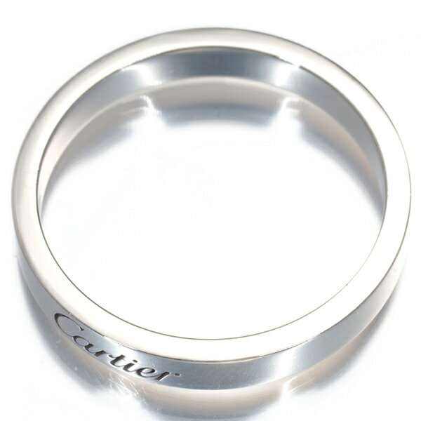 Cartier カルティエ リング Cドゥ エングレーブド ウェディング 57号 Pt950 Ring 指輪 【中古】BLJ