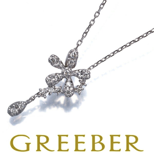Diamond - ヴァンドーム ネックレス ダイヤ ダイヤモンド 0.10ct フラワー K18WG Necklace【中古】BLJ/GENJ