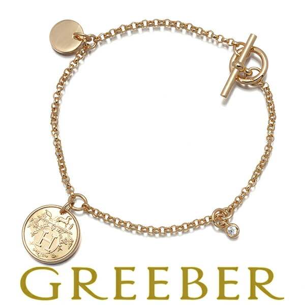 HERMES エルメス ブレスレット ダイヤ ダイヤモンド エクスリブリスPM SH刻印 K18PG Bracelet【中古】BLJ
