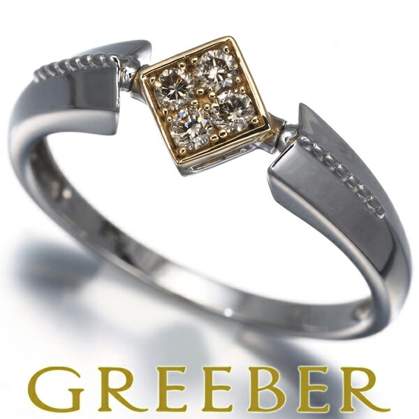 乐天商城 - GSTV リング ダイヤ ダイヤモンド 0.30ct ミステリー フリップ リバーシブル 20号 K18WG/YG Ring 指輪 【中古】BLJ/GENJ