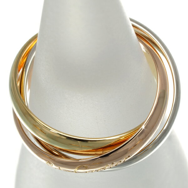 Cartier カルティエ トリニティリング スリーカラー クラシック 52号 K18YG/WG/PG Ring 指輪 【中古】BLJ