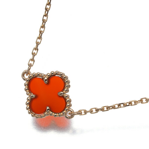 Van Cleef & Arpels ヴァンクリーフ&アーペル ブレスレット カーネリアン スウィートアルハンブラ K18PG 保証書/未修理証明書 Bracelet【中古】BLJ