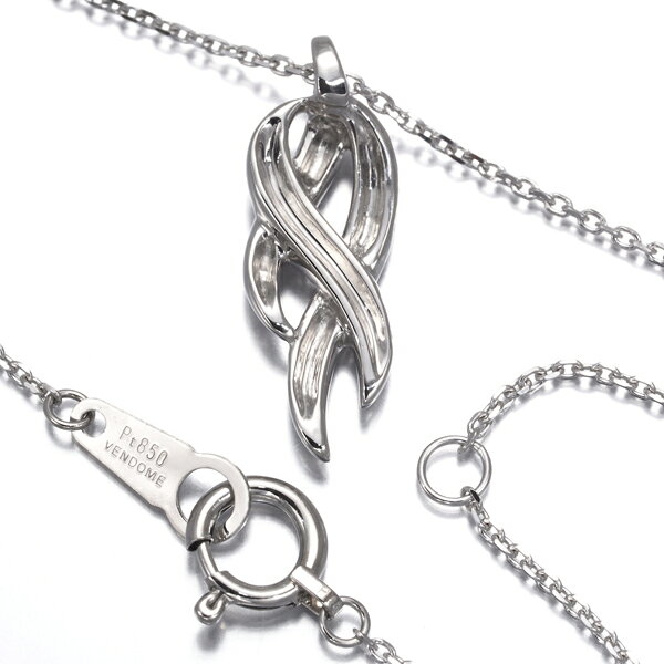 【要獲得！先着順最大3万円クーポン！】ヴァンドーム ネックレス ダイヤ ダイヤモンド 0.14ct Pt950/Pt850 Necklace【中古】BLJ/GENJ