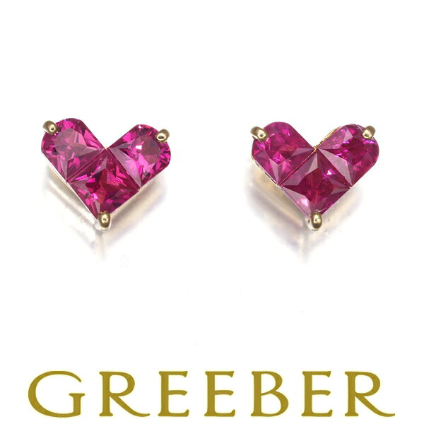 Rakuten - スタージュエリー ピアス ルビー 0.50ct ミステリアスハート K18YG Pierce【中古】BLJ/GENJ