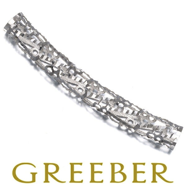 Rakuten - オープンワーク カットシリンダー ペンダント トップ K18WG Pendant【中古】GENJ